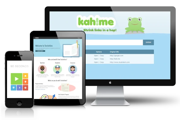 Different designs on PC, tablet, and mobile